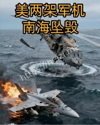 南海美军两架军机坠毁